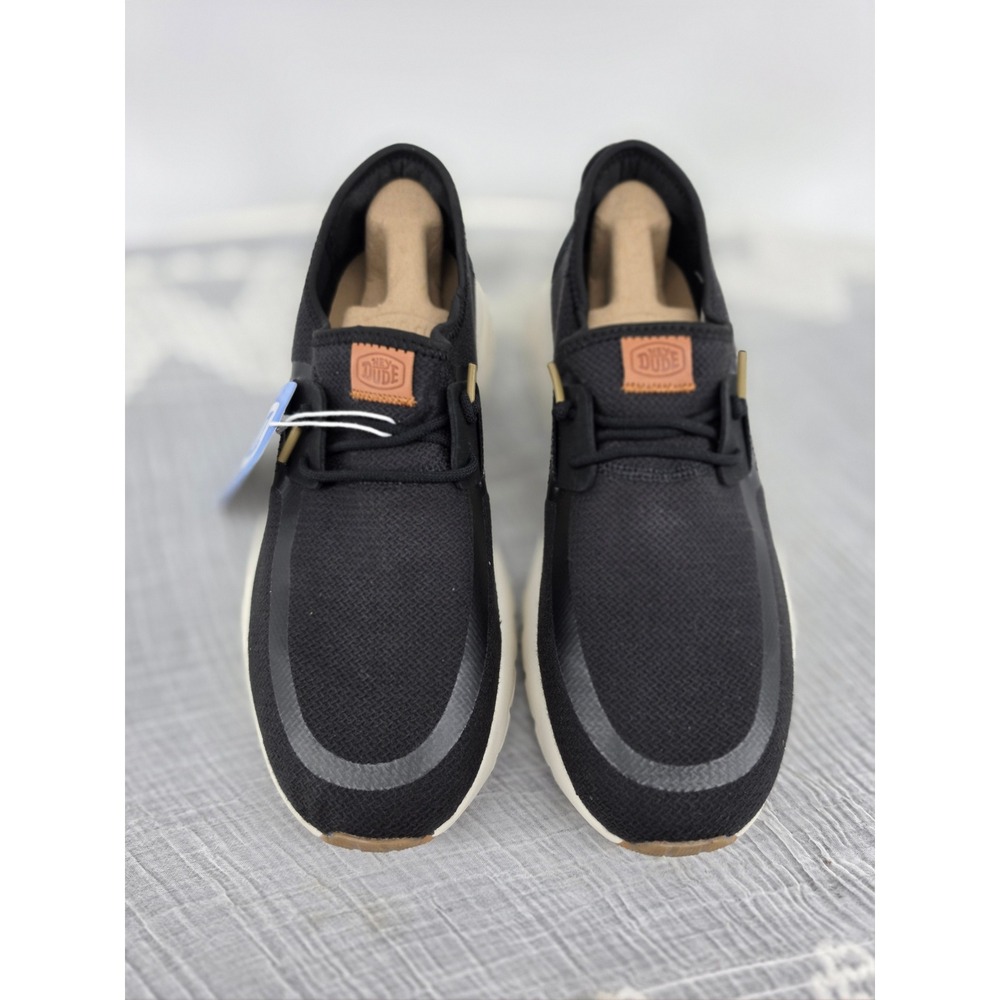 Hey Dude Sirocco M Neutrals Black White Mens Slip On Sneakers 41292-066 Size 10